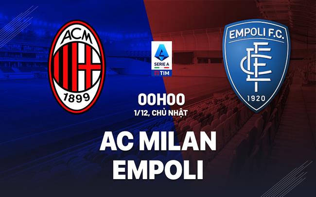 AC Milan tìm chiến thắng để thoát khỏi khủng hoảng, Empoli sẵn sàng gây bất ngờ