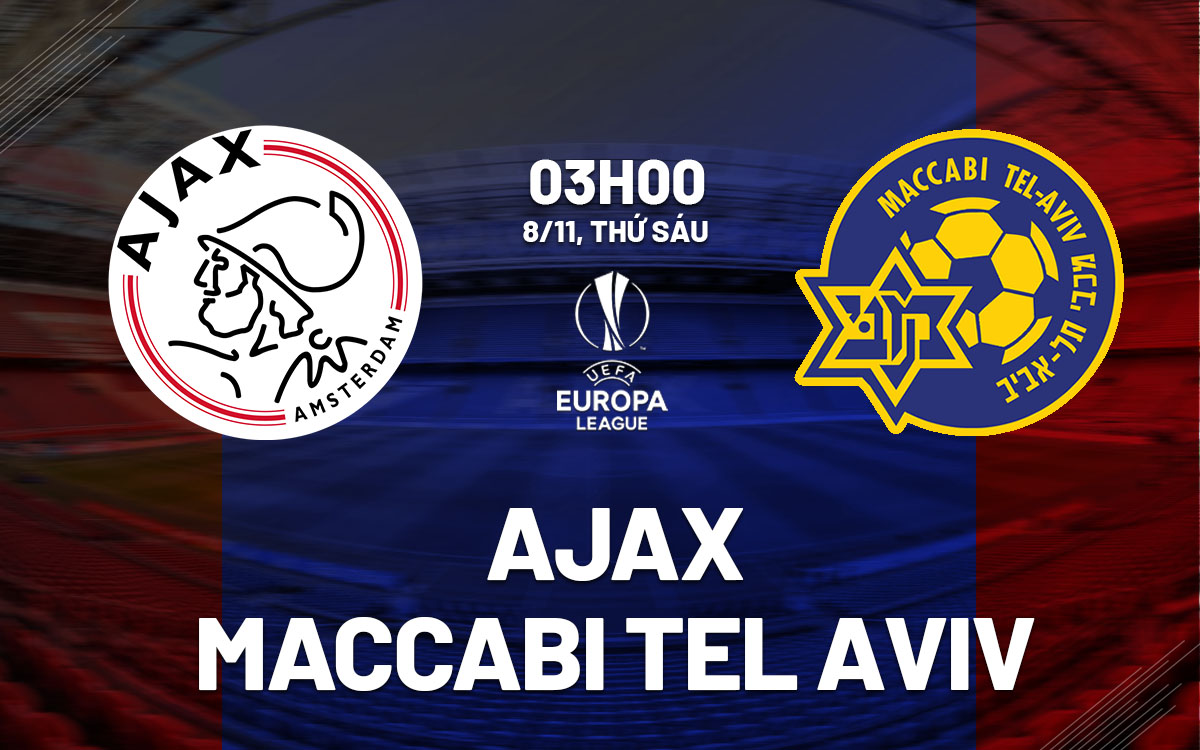 Cuộc đụng độ giữa Ajax và Maccabi Tel Aviv Những kẻ khổng lồ Hà Lan tìm kiếm sự thống trị ở Europa League
