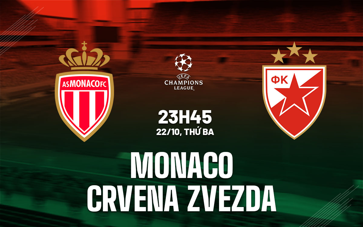 Monaco Sẵn Sàng Thắng Trận Thứ Ba Trước Crvena Zvezda Ở Champions League