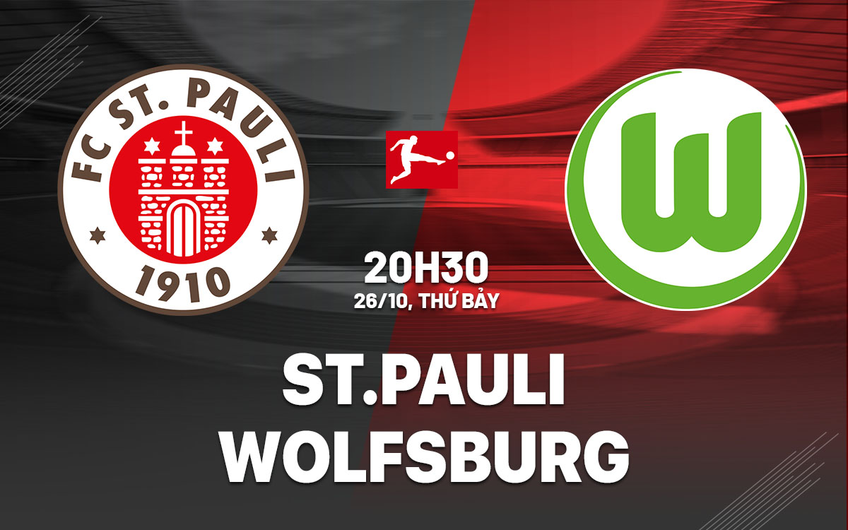 Chuỗi thành tích bết bát của tân binh St.Pauli kéo dài, Wolfsburg đặt quyết tâm giành trọn 3 điểm.