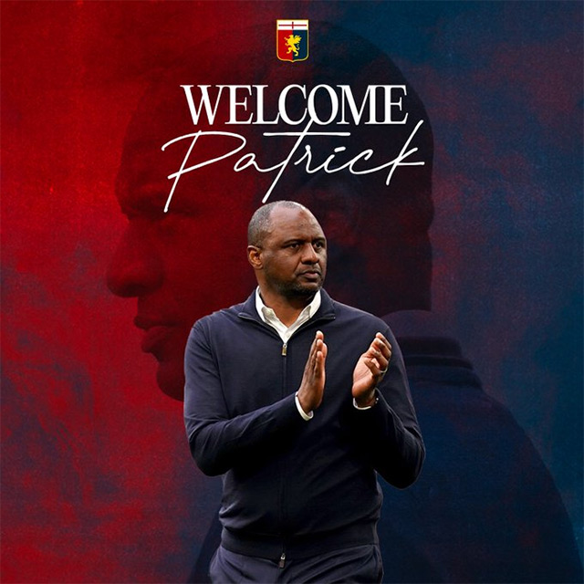 Cựu cầu thủ lừng danh Patrick Vieira ra mắt ghế nóng Genoa