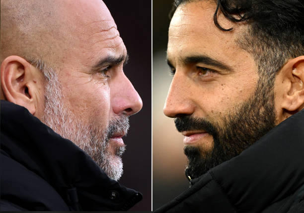Trận Derby Thay Đổi Cục Diện Pep Guardiola Đụng Độ Ruben Amorim Trên Sân Old Trafford