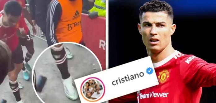 Ronaldo đập điện thoại CĐV Everton Ronaldo đập điện thoại CĐV Everton