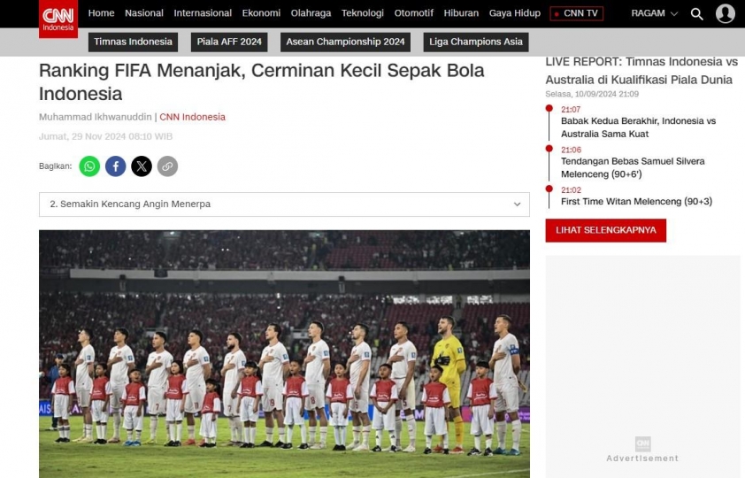 Bóng Đá Indonesia Cảnh Báo Thực Chất Sau Dấu Hiệu Tích Cực Trên Bảng Xếp Hạng FIFA