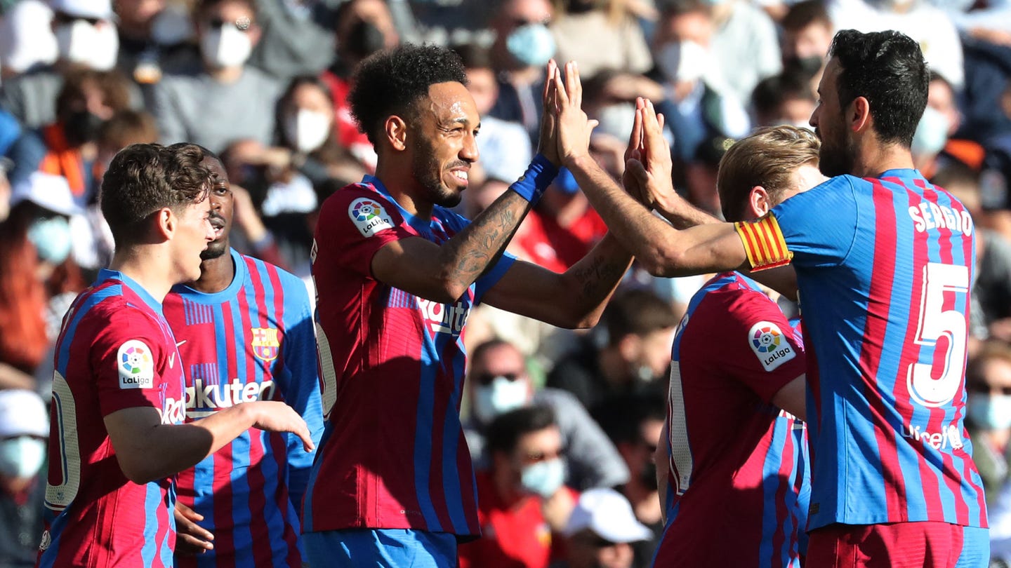 Sergio Busquets, Aubameyang Barcelona
