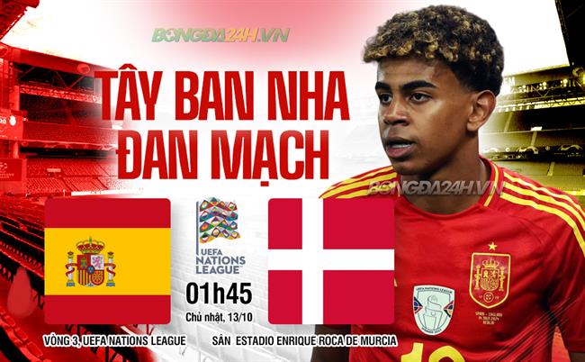 Tây Ban Nha đối đầu Đan Mạch Hướng đến chiến thắng lịch sử tại Nations League