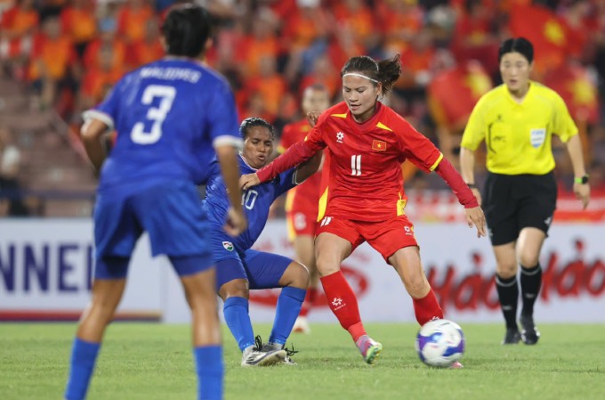 Tuyển nữ Việt Nam đại thắng Maldives 7-0, vững vàng trên đường hướng đến Asian Cup 2026
