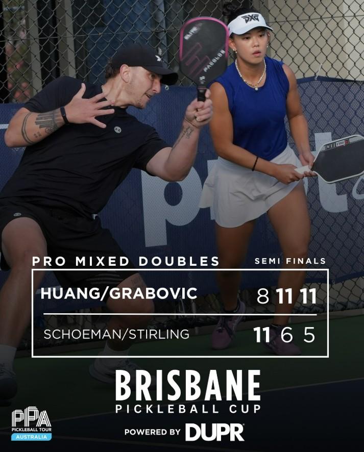 Cặp đôi Huang & Grabovic:  Hành trình đầy cảm xúc đến chung kết Brisbane Pickleball Cup 2025