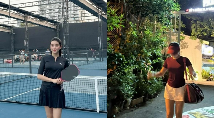 Huyền My: Á hậu ghi điểm tuyệt đối với phong cách thời thượng trên sân pickleball