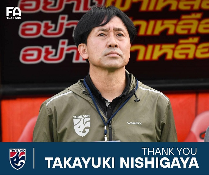 HLV Takayuki Nishigaya chính thức chia tay U23 Thái Lan, tương lai đội bóng trẻ xứ Chùa Vàng