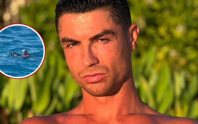 Ronaldo: Khoảnh khắc bất ngờ khi bơi dưới biển Mallorca
