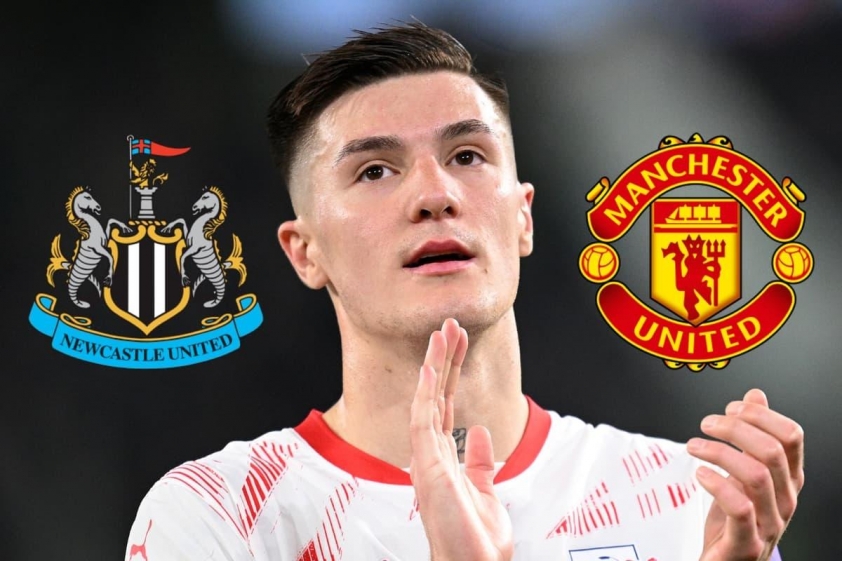 Manchester United và Newcastle tranh giành chân sút Sesko