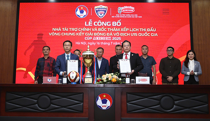VCK U15 Quốc gia 2025: Acecook đồng hành cùng thế hệ trẻ tài năng