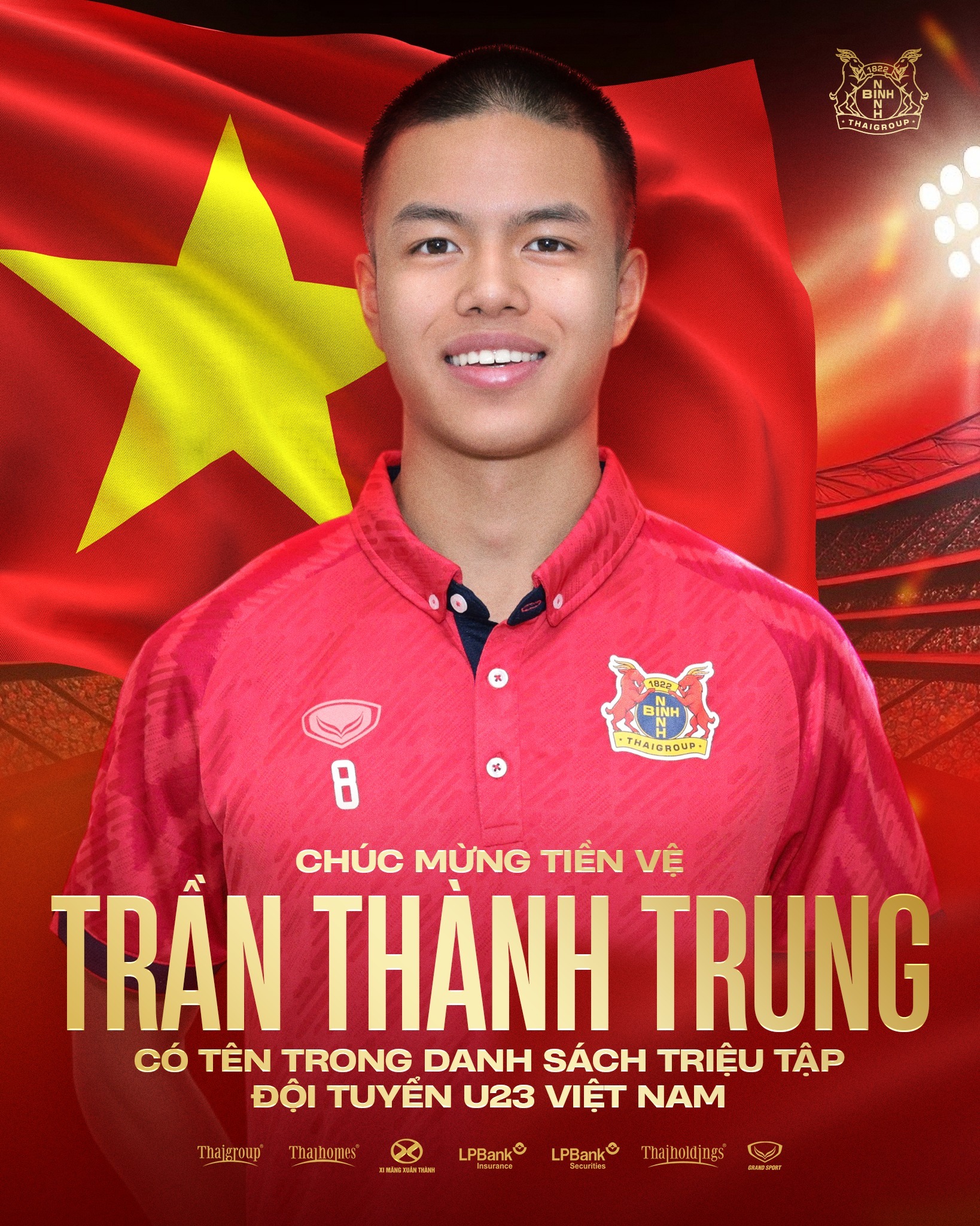 Trần Thành Trung trong màu áo Ninh Bình FC
