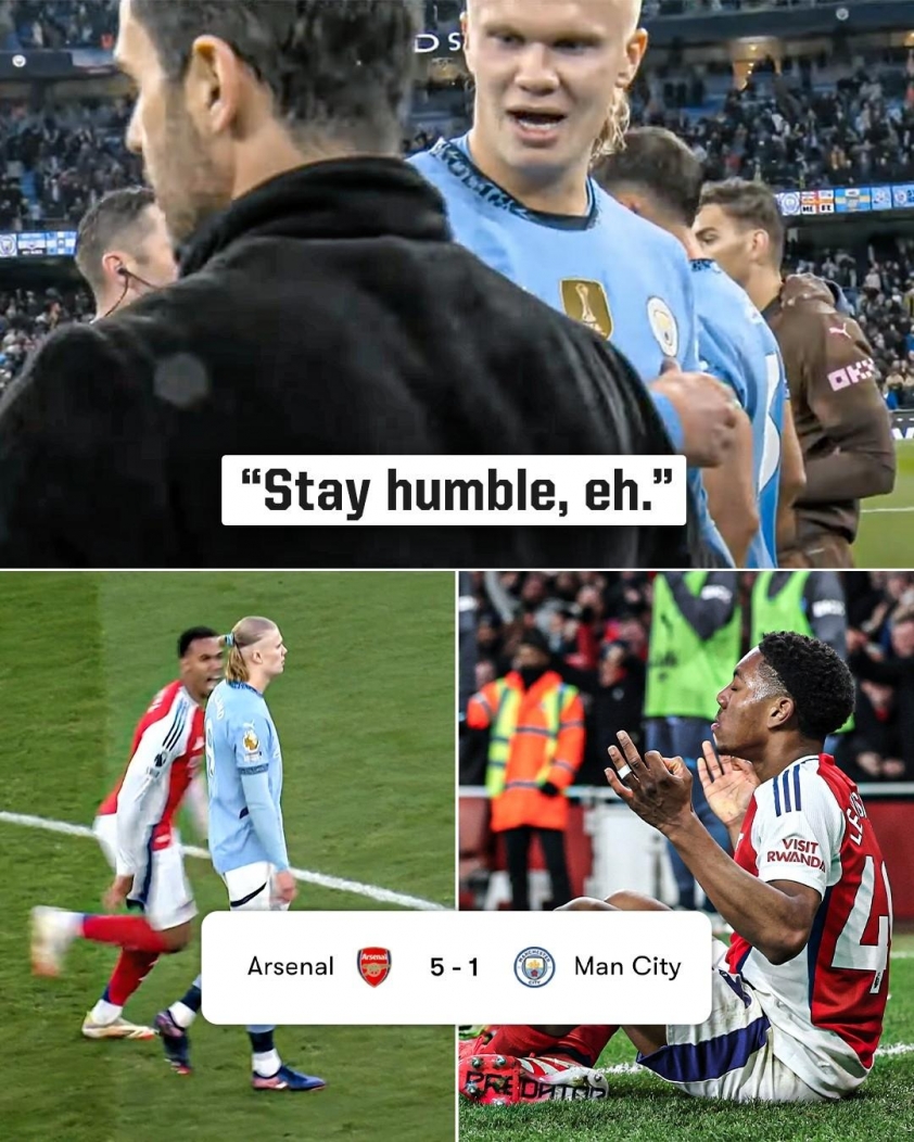 Haaland đáp trả màn khiêu khích của thần đồng Arsenal: Sự khiêm tốn trong bóng đá hiện đại