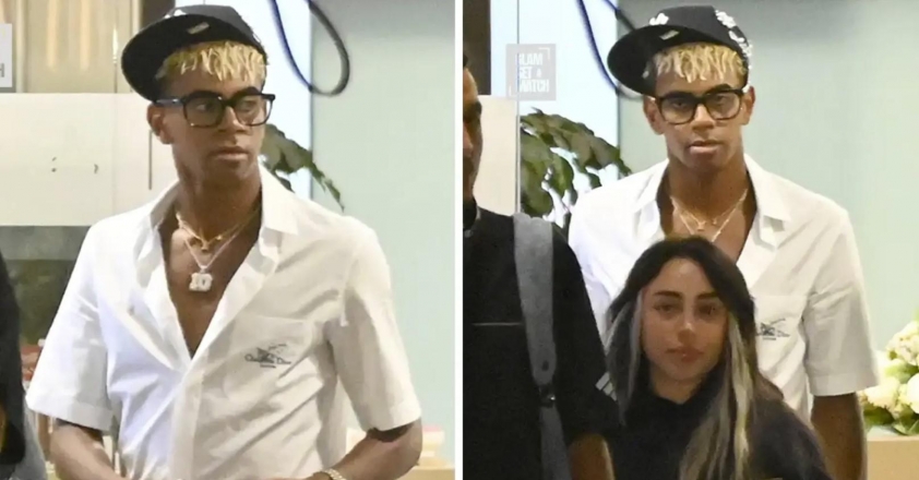 Yamal cùng bạn gái bị bắt gặp đang đi nghỉ ở Pháp Yamal và bạn gái ở Pháp