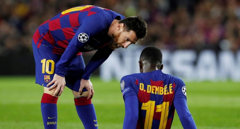 Ảnh Dembélé và Messi