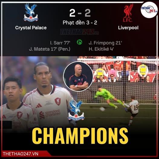 Liverpool thua Crystal Palace
