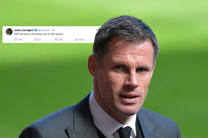 Jamie Carragher chỉ trích VAR trên mạng xã hội