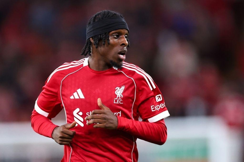 Jeremie Frimpong trong màu áo Liverpool