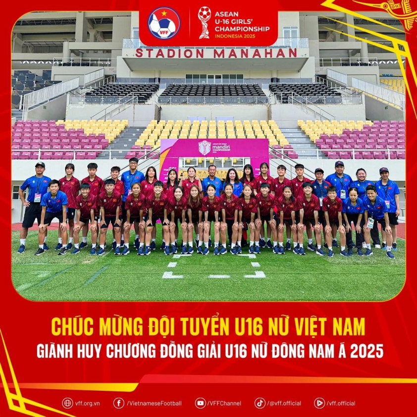 U16 nữ Việt Nam kết thúc giải U16 nữ Đông Nam Á 2025 với hạng 3
