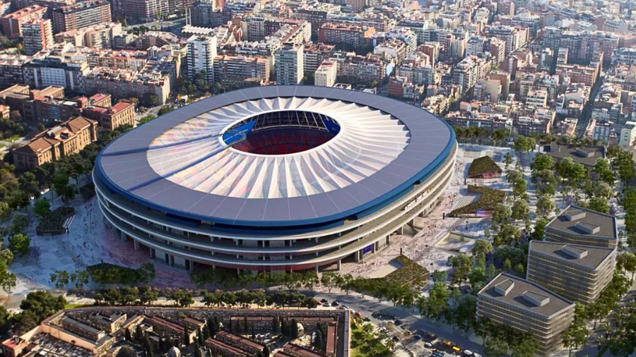 Camp Nou đang cải tạo