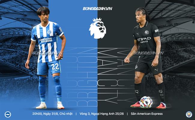 Brighton vs Man City vòng 3 Ngoại hạng Anh 2025/26.