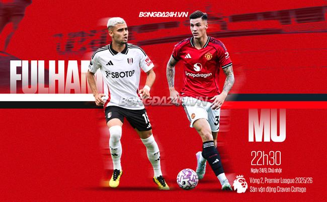 Fulham vs MU vòng 2 Ngoại hạng Anh 2025/26.