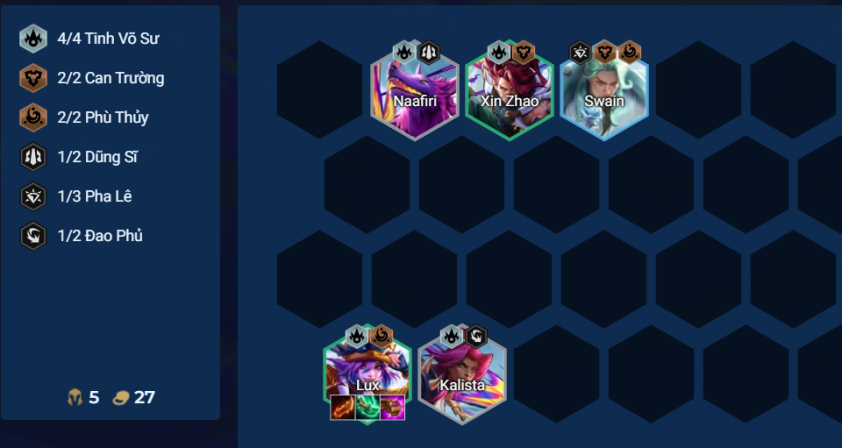 Chiến thuật đầu game đội hình Lux Tinh Võ Sư