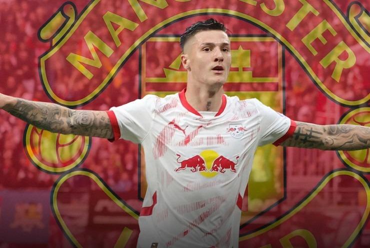 Benjamin Sesko trong màu áo RB Leipzig