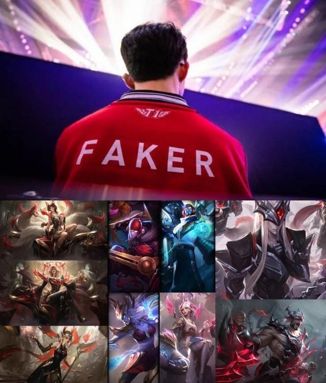 So sánh số lượng skin của Faker với các thành viên khác trong đội T1