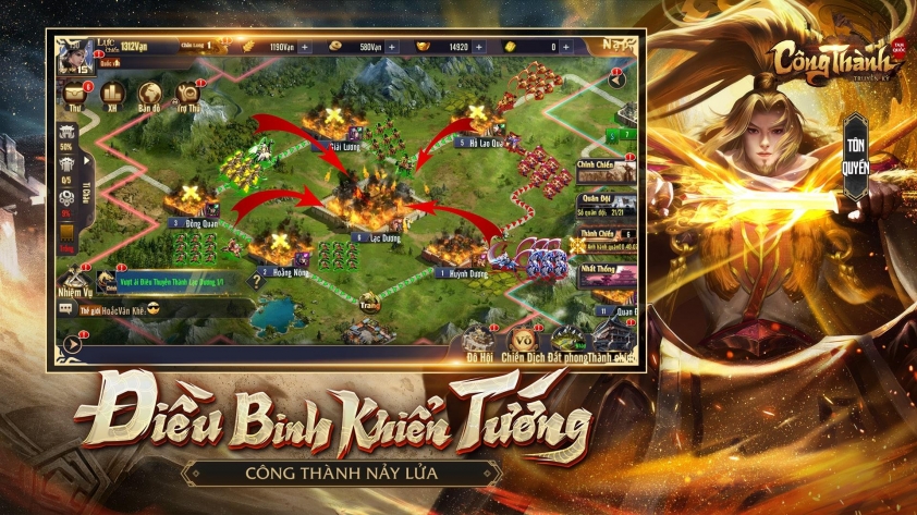 Hình ảnh minh họa hệ thống binh chủng trong game