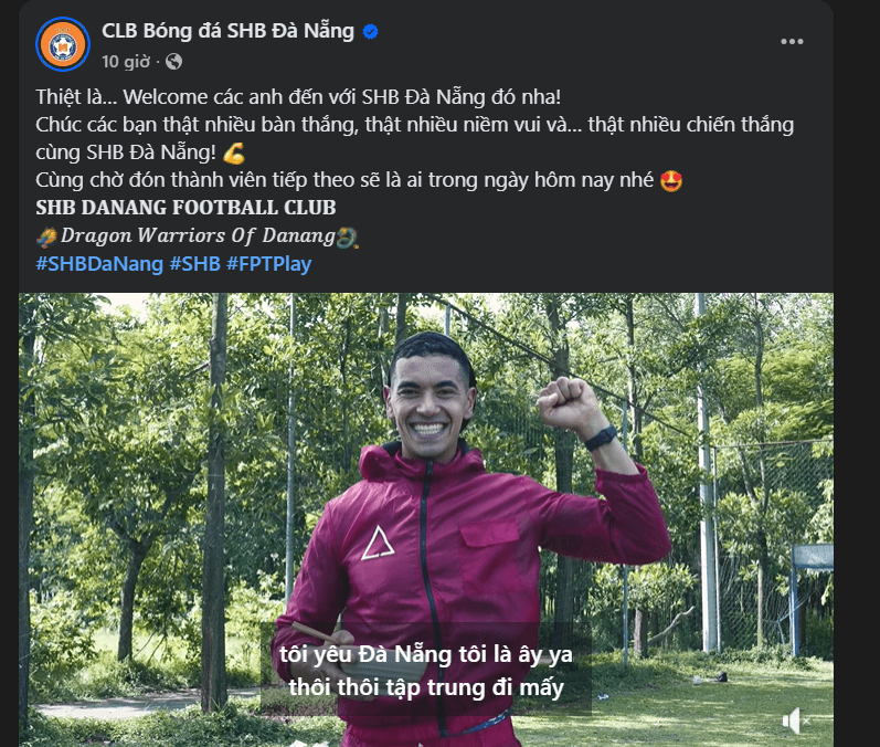SHB Đà Nẵng đón tân binh chất lượng Gustavo Santos, hướng đến mùa giải V.League 2025/26 đầy hứa hẹn
