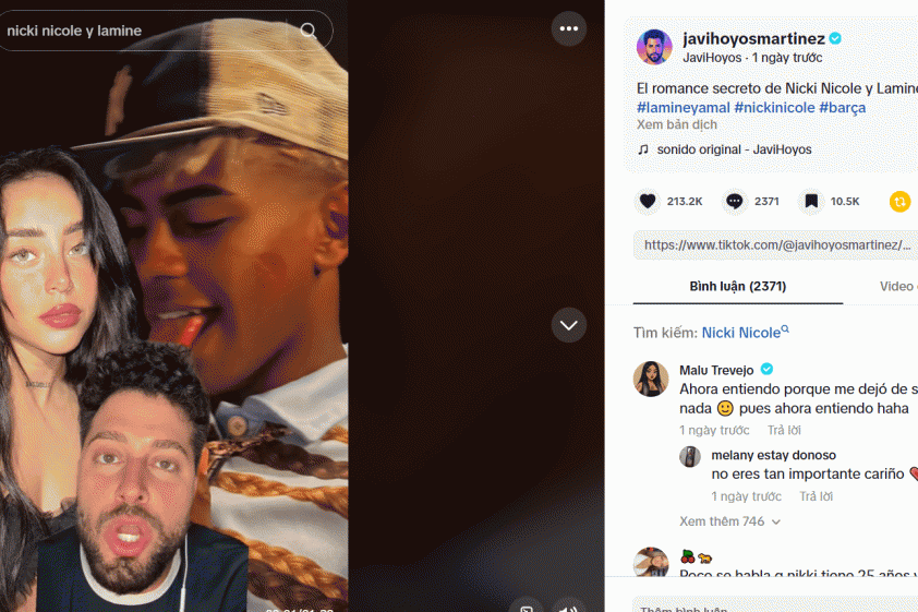 Ngôi sao trẻ Lamine Yamal và tin đồn hẹn hò với nữ rapper Nicki Nicole