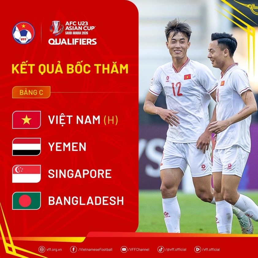 U23 Việt Nam đối đầu Singapore tại vòng loại U23 châu Á 2026: Cơ hội cạnh tranh ngôi đầu bảng