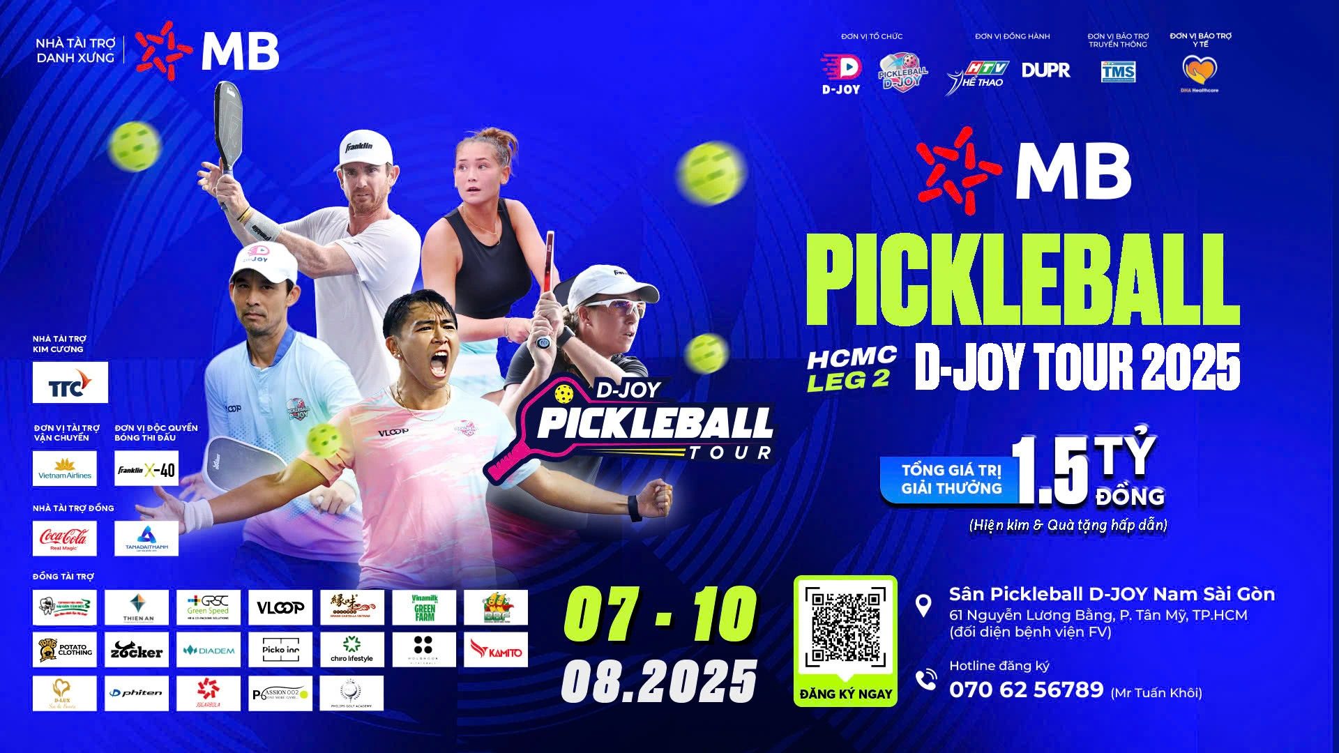 MB Pickleball D-Joy Tour 2025 HCMC Leg 2 chính thức khởi tranh