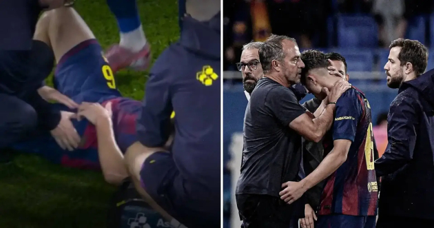 Fermin Lopez bị đau háng khi thi đấu cho Barcelona