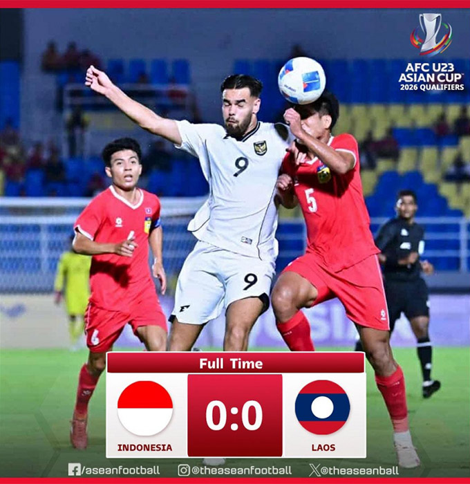 Ảnh U23 Indonesia gặp khó khăn sau trận hòa