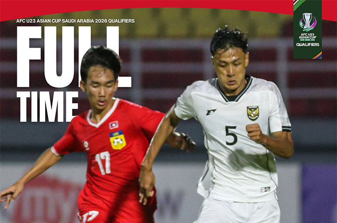Hình ảnh trận đấu giữa U23 Lào và U23 Indonesia
