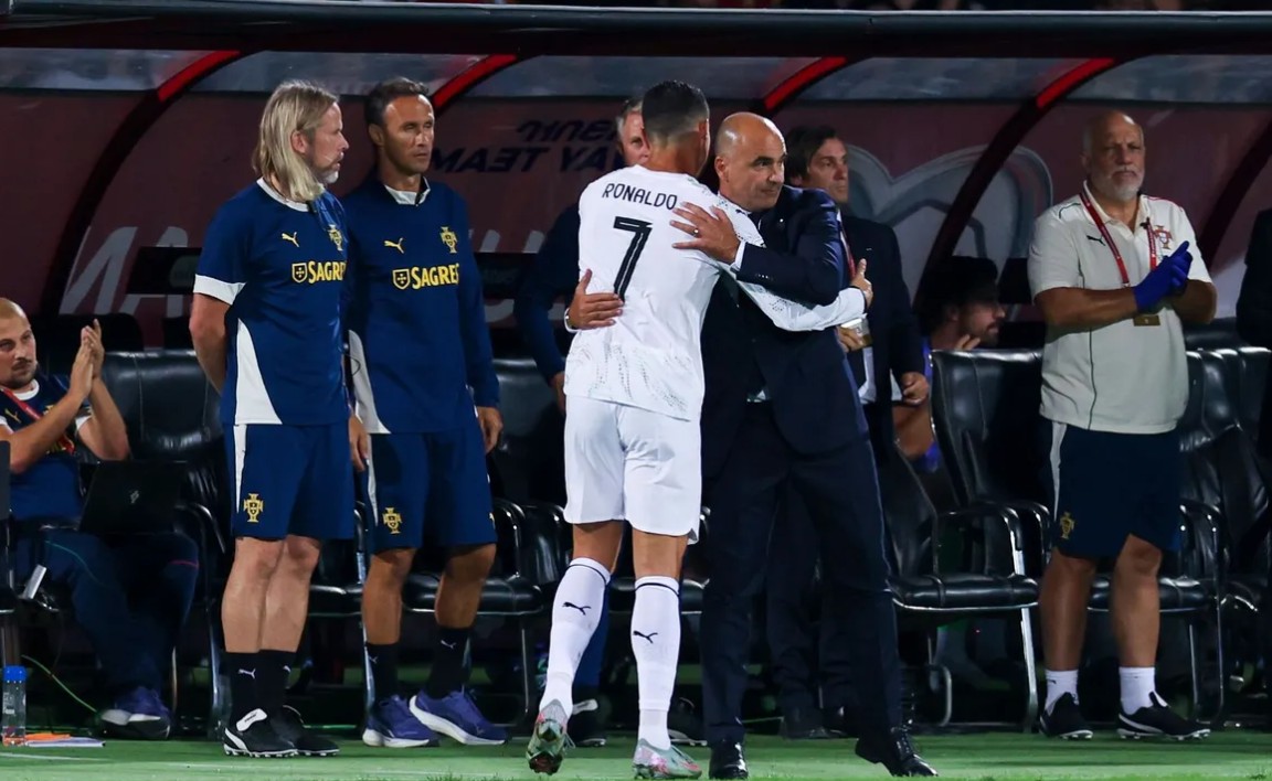 Hình ảnh Ronaldo ăn mừng bàn thắng