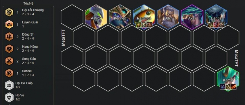 Roll Darius và Rammus lên 3 sao giữa game