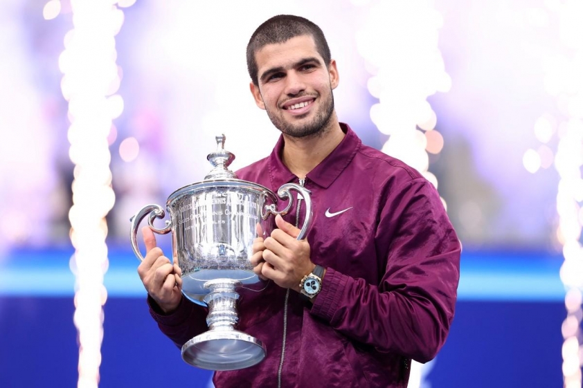 Alcaraz ăn mừng chiến thắng US Open 2025