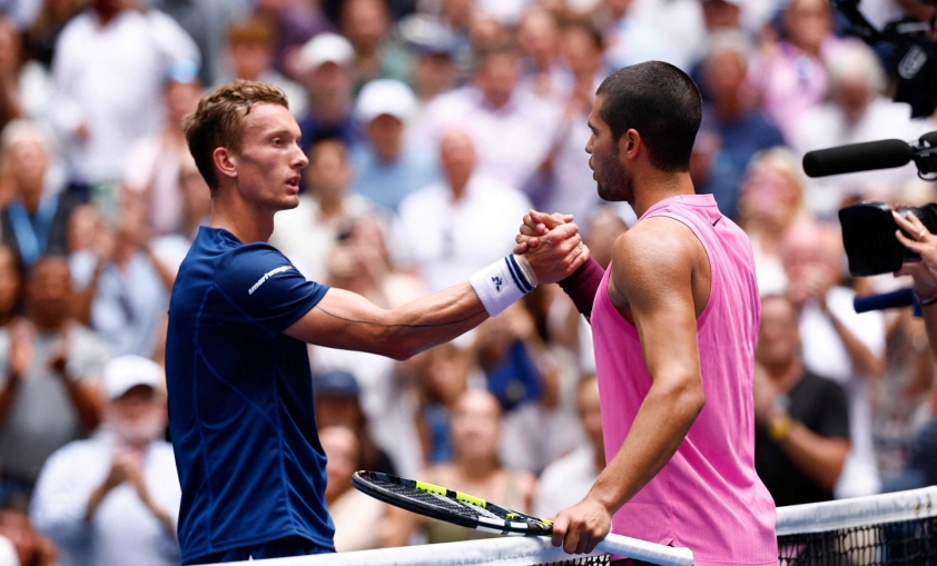 Alcaraz áp đảo Lehecka ở tứ kết US Open 2025