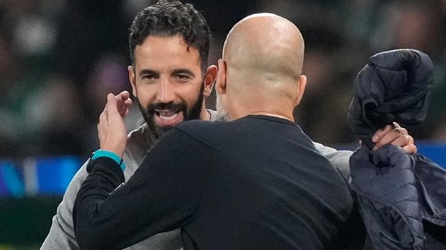 Ruben Amorim đối đầu Pep Guardiola