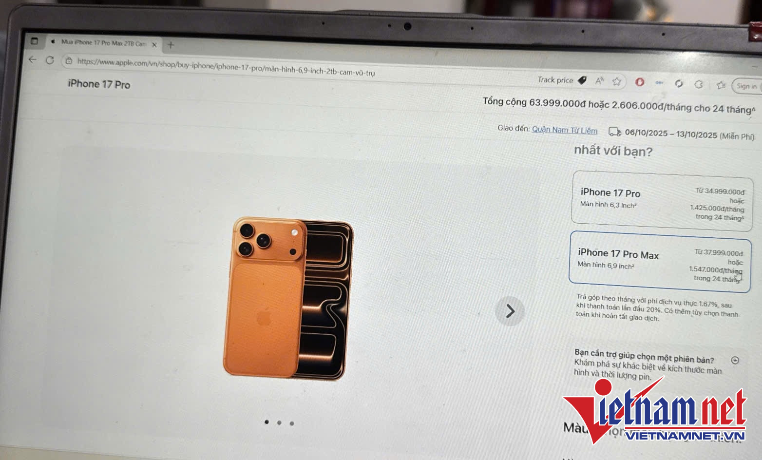 Người mua iPhone 17 Pro Max phải chờ giao hàng lâu hơn các model khác