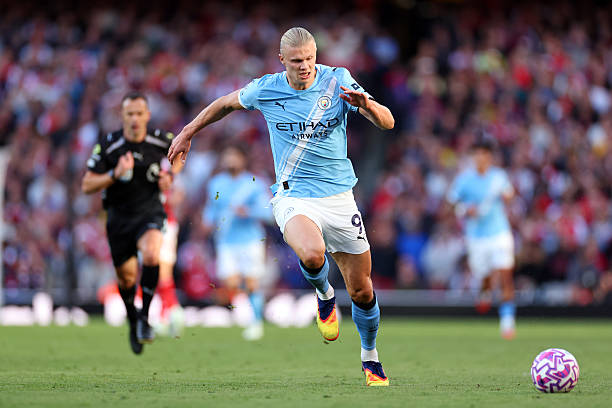 Cầu thủ Erling Haaland trong màu áo Man City