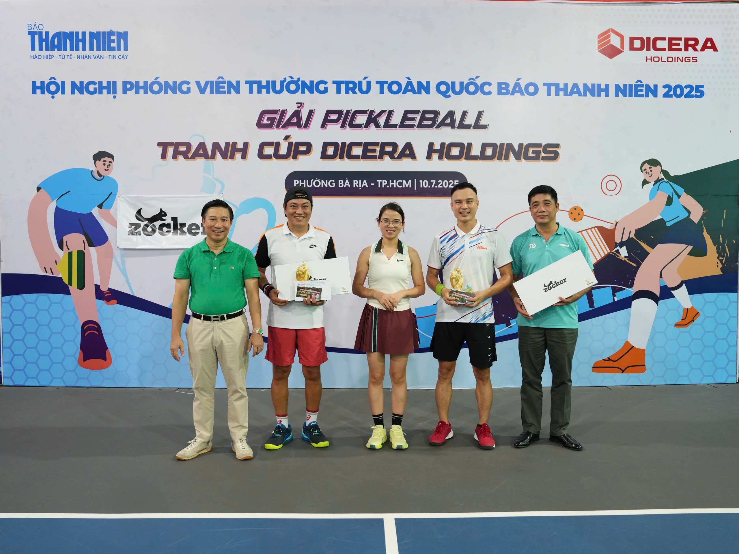 Tranh tài sôi nổi tại giải pickleball tranh cúp DICERA- Ảnh 2.