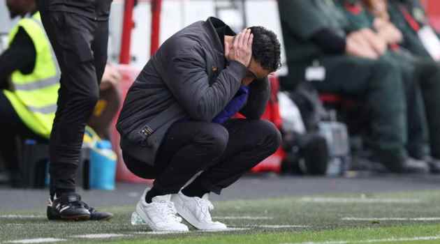 Amorim đang chịu áp lực lớn ở Man United Huấn luyện viên Ruben Amorim trong buổi họp báo