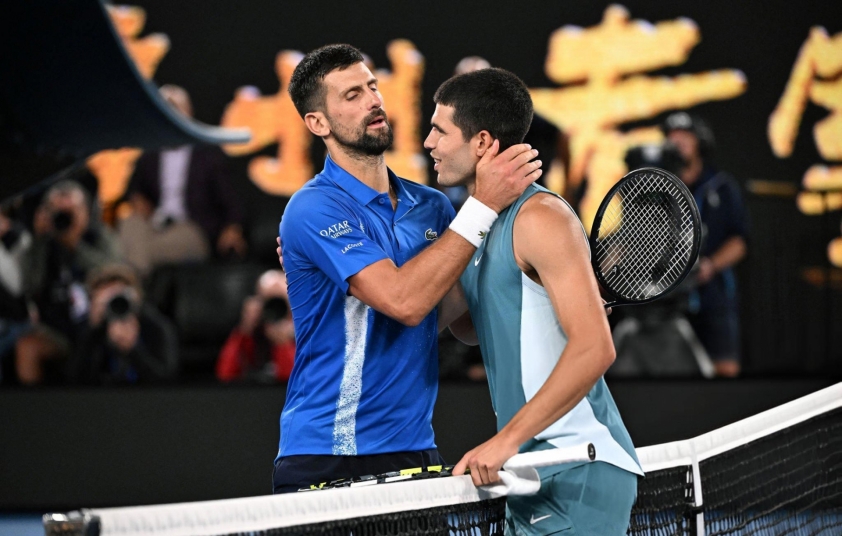 Novak Djokovic và Carlos Alcaraz