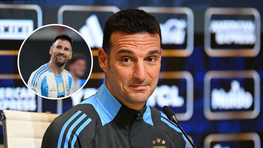 HLV Scaloni và Messi